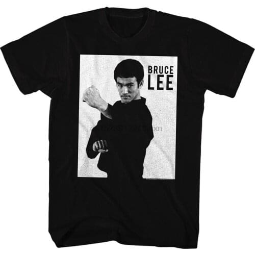 Bruce Lee Mens New T-Shirt BRUCE LEE 100% Black Cotton Sizes Official SM - 5XL