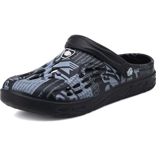 Men Sandals Large size 49 Crocks Summer Hole Shoes Crok Rubber Clogs EVA Garden Shoes Blue Hard Crocse Beach Flat Men Slippers