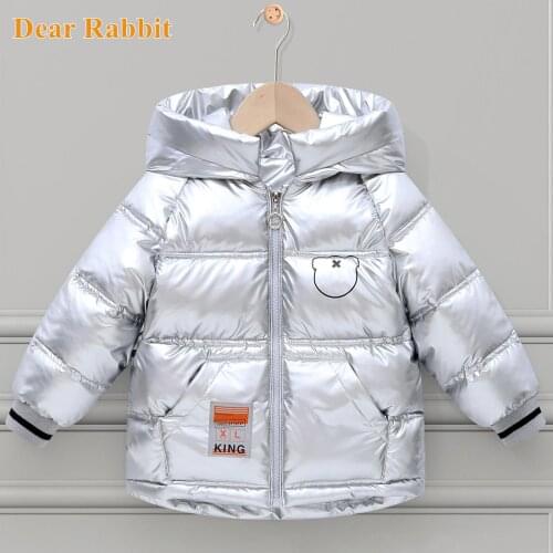 2021 Childrens Casual Parka Baby Girl Clothes Winter Thick Warm clothing Boys Fashion Hooded Coat Kids Shiny Down Cotton Jacket