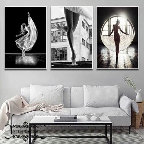 Beautiful Girl Ballet Dance Posters Prints Canvas Painting Nordic Wall Art Modular Pictures for Living Room Modern Home Decor