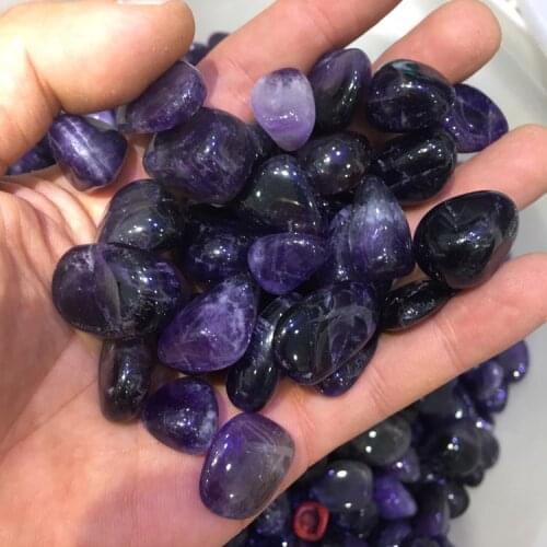Natural Amethyst Tumbled Stone Polished Crystal Gravel Stones