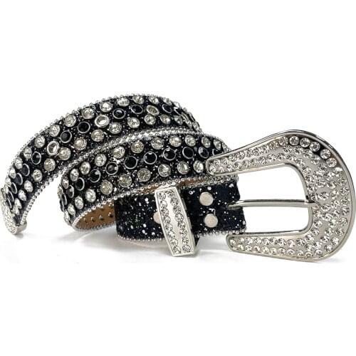 Studded Belt Western Cowgirl Cowboy Bling Bling Rhinestones Belt for Women Men Vintage Cinto De Strass Ceinture Femme