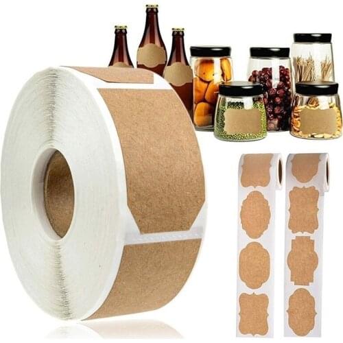 Roll Kraft Labels Sticker for Kitchen Convenience Canister Set Organizers Label for Kitchen Classification Diy Gift Tags 300pc