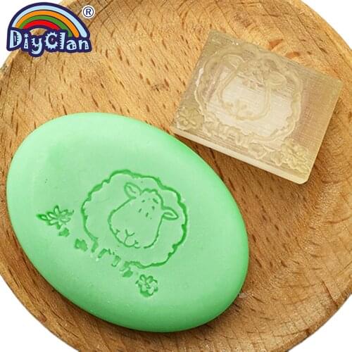 DIY resin chapter Artificial soap making of pure nature handmade sheep stamp chapter natural soap diy patterns Z0003XY