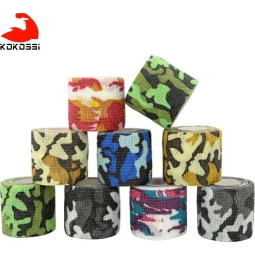 KoKossi 5CM*450CM Self Adhesive Elastic Bandage Non-woven Fabric Tape Fitness Gear Knee Elbow Support Injury Pad 24 Colors