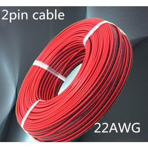 FREE SHIPPING 2pin led extension cable wire red black 12V 24V led strip 3528 5050 5630 5730 extend 2 pin DC Electronic cord