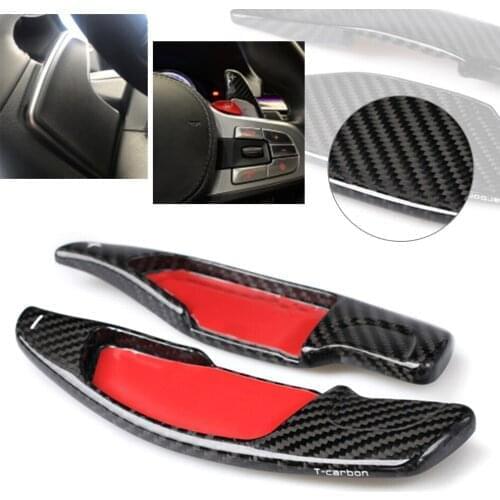 Carbon Fiber Car Steering Wheel Shift Paddle Extension Shiter Left & Right For BMW 5Series G30 G38 7 Series G10 G12