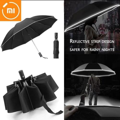 For Xiaomi Windproof Automatic Portable UV Folding Umbrella Female Male Fashion Business Umbrellas Men Sun Women Gift Parasol