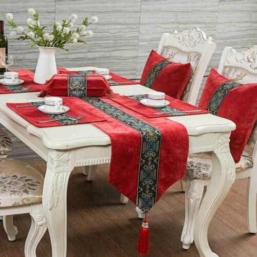 High quality corduroy table runner red table solid table runner the us style long strip table cloth dinning/tv/shoe table cover