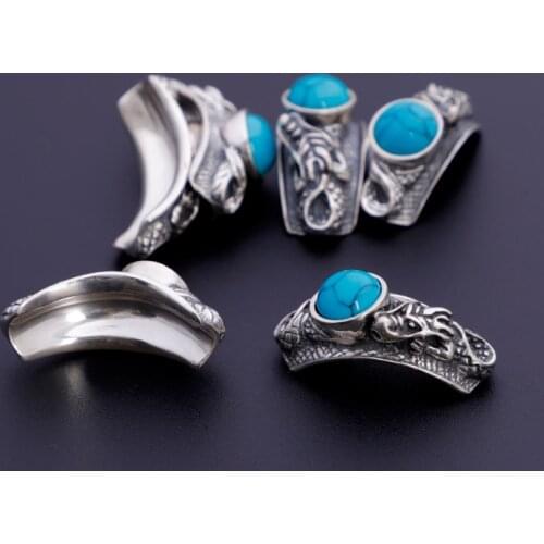 High-end Scissors jewelry Sterling silver with Stone decoration Ring for Hair Scissors Barber Use Assembly accessories PJ-0001