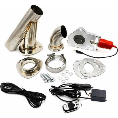 2'' 2.25'' 2.5" 3" Electric Exhaust Cutout Kit Y pipe Exhaust Control Valve With Dual Valve System Switch Remote Control Kit