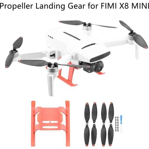 For FIMI X8 MINI Increase 20mm Landing Gear 2Pairs Propeller Extended Leg Protector Extensions Landing Feet Drone Accessory