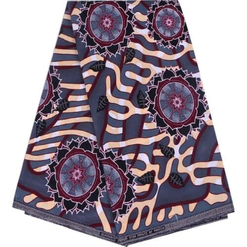 2019 Fashionable Beautiful Pattern Print Pure Cotton African Ankara Pagne Guaranteed Veritable Real Wax Fabric 6 Yards\Lot