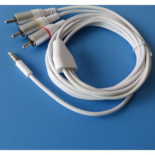 3.5 to 3 RCA Cable Audio Video Male to Male AV 2 meter Cable Gold Plated for STB DVD TV VCD Blueplayer Amplifier Cable RCA Jack