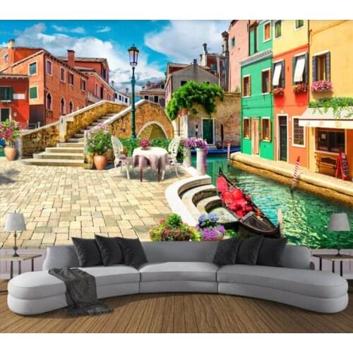 Papel de parede Venice scenery background wall 3d wallpaper mural,iving room tv wall bedroom wall papers home decor