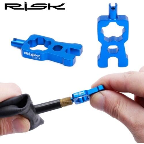 1 PC RISK 4 IN 1 Multifunction Bicycle Valve Tools Valve Core Wrench Disassembly Installation Tool for MTB Road Bike Accessories
