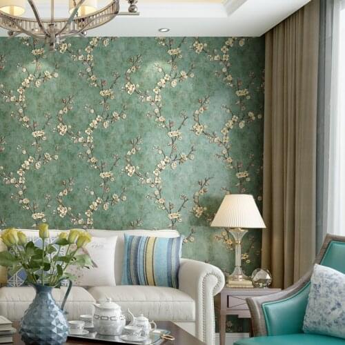 5M Self Adhesiv 3D Flower Wallpaper Roll Room Non-woven Vintage Wall Stickers Bedroom Living Room Home Decor Embossed Wall Paper