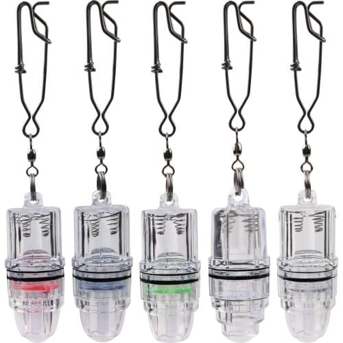 5pcs/lots 5 Colors Mixed Deepwater Fishing Light Flicker Lamp Twinkle Fishing Light With Strengh Snap Fishing Tackles