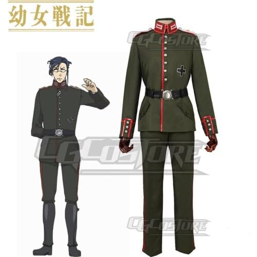 Anime Saga of Tanya the Evil Erich von Rerugen Cosplay Costume Uniform Dresses Christmas Halloween Free shipping CG115