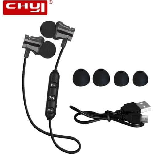 CHYI 4 Colors Magnetic Music Bluetooth 4.2 Earphone XT11 Sport Running Wireless Bluetooth Headset With Mic For IPhone Samsung