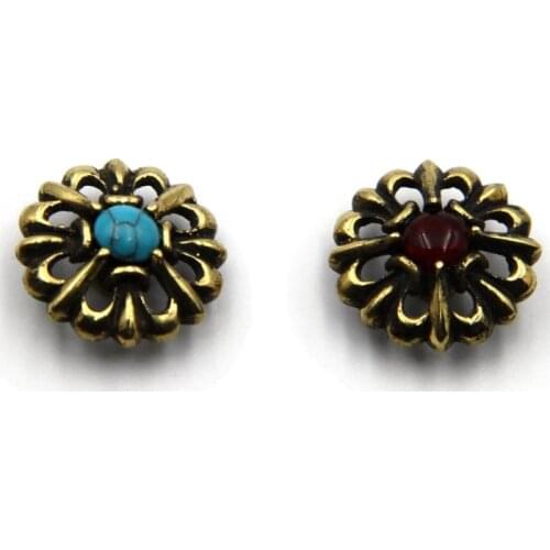 Turquoise Decor Screw Conchos For Leather Crafts,Leather Wallets,Leather Bag