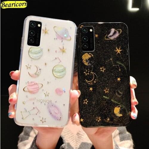 Glitter Planet Star Case for Huawei Honor 8X 8S 8A 9X 10i 20i 20e 20s 30s 8 9 Lite View 10 20 30 V10 V20 V30 V40 Pro Soft Cover