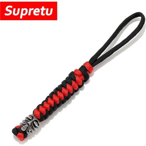 Supretu Hyperbole Survival Mayan Totem KeyChain Knife Pendant Men Navy Lanyard Rope Car Keyring Women Vintage Accessories Gifts