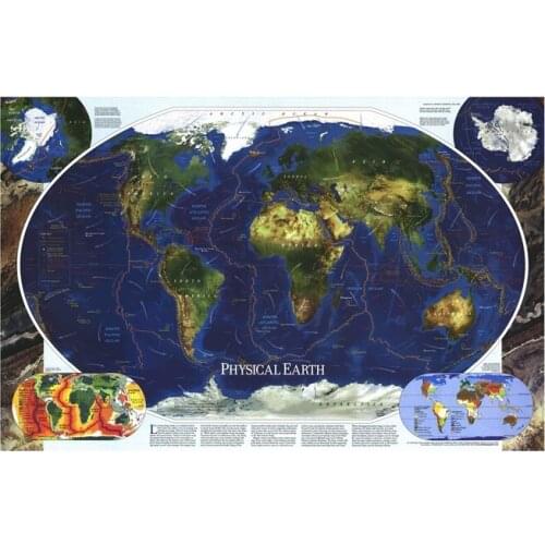 World Map Home Decorative Map of World 150*100cm Wall Posters and Prints Frameless Paper Painting for School Office Supplies