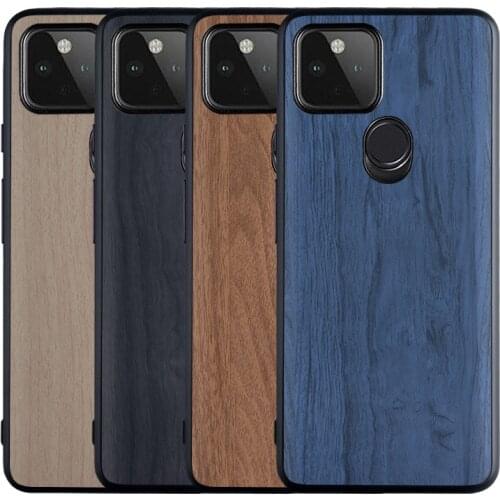For Google Pixel 5 4 XL Case Soft TPU+PU Wood grain Slim Protective back cover case for Google Pixel 4A 4XL Pixel5 5XL shell
