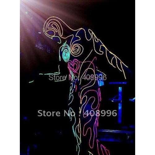 EL wire light-up Leotard for club evening performance/carnival/stage performance