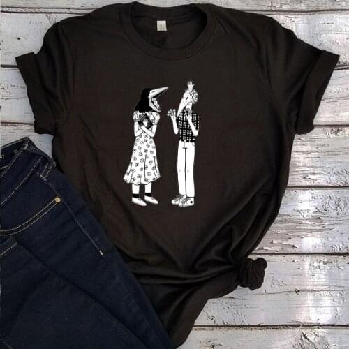 Beetlejuice Graphic Tee Halloween Horror Movie Shirts for Women Fashion Plus Size Harajuku Shirt Halloween Graphic Tees