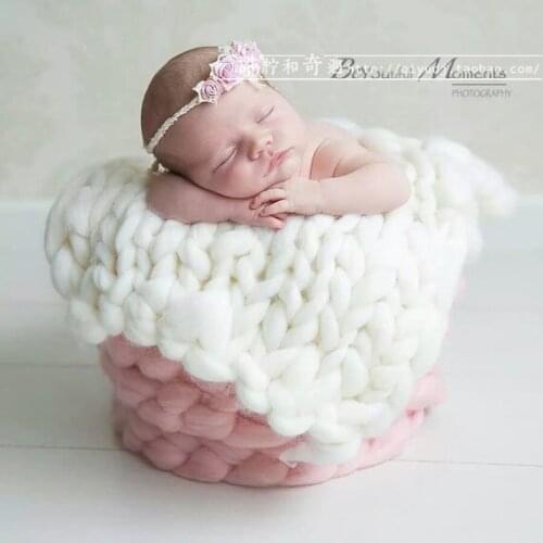 Hot! Newborn Baby Girls Boys Blanket 50*50CM Crochet Knit Wool Rug Felt Blanket Background Photo Photography Props 19 Color