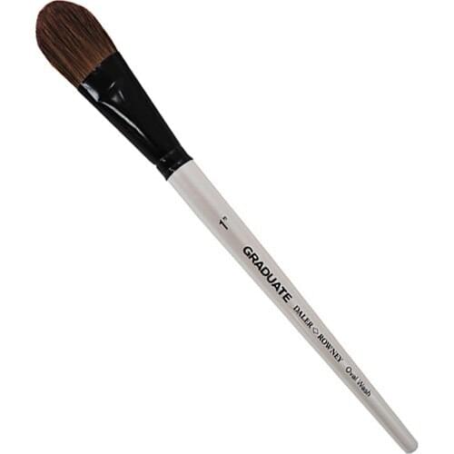 Daler Rowney Graduate Oval Short Handle Pony Brush No:1 Art paint brush painting canvas acrylic team number