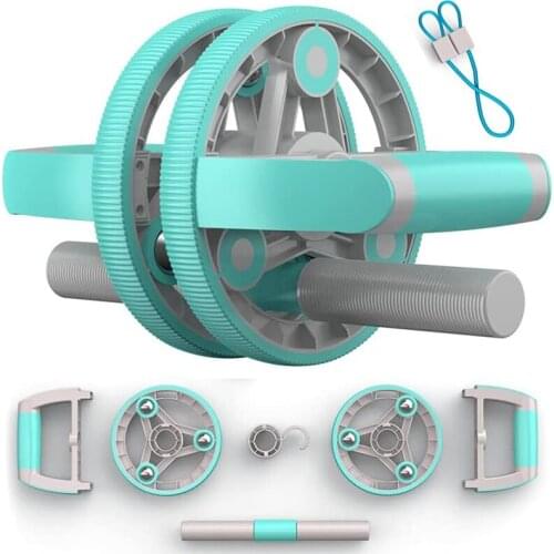 Multifunction Ab Roller for Abs Workout Non-slip 7-in-1 Ab Exercise Wheel with Push Up Bars Dumbbells Home Gym Workout Equipment