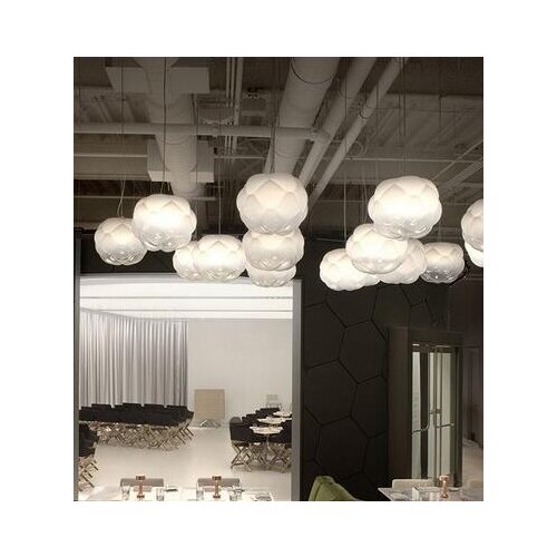 Nordic creative lamps cloud glass chandelier Modern minimalist bedroom restaurant model room creative home chandelier