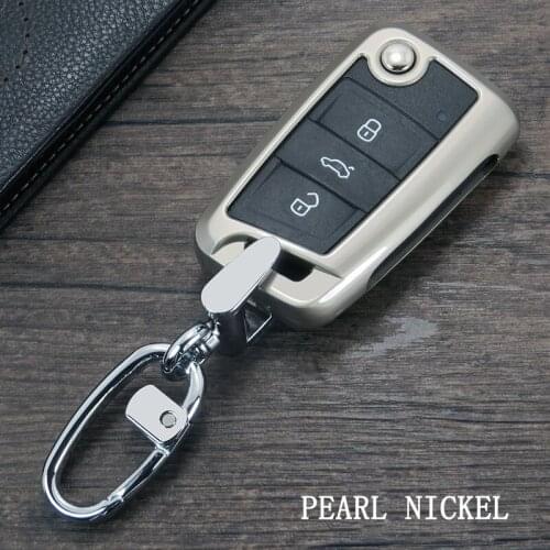NEW Fashion Zinc Alloy Car Key Cover Case For Volkswagen Golf 4 5 6 7 R G ti Mk7 Tiguan Key Ring Shell Accessories