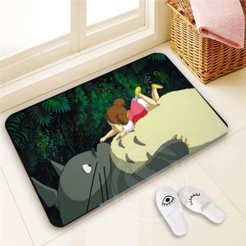 New arrive Custom Totoro Doormat Home Decor 100% Polyester Pattern Door mat Floor Mat foot pad SQ00722-@H0706