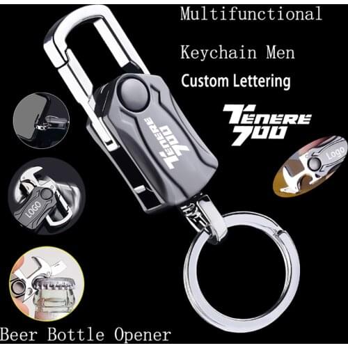 Finger Gyroscope Mens Multifunctional metal Keychain For YAMAHA TENERE 700 TENERE700 2015-2021 motorcycle Accessories