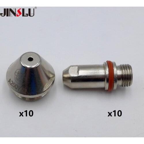 FY-A160 FY-A200 FY-200 FY-A200C LGK-200 200A Plasma Torch Electrode 10 + Nozzle Tip 10 A200Y21 A200Y19 A200Y17 A200Y15 A200Y13