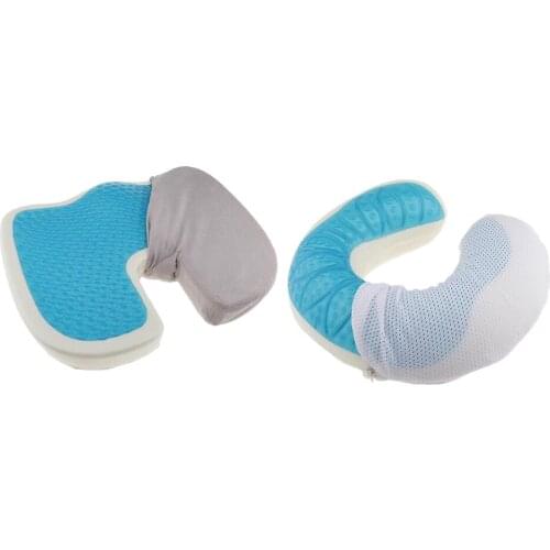 Memory Foam Lumbar Back Seat Cushion + Car Sleep Nursing Cushion Pillow Neck Head Rest Support