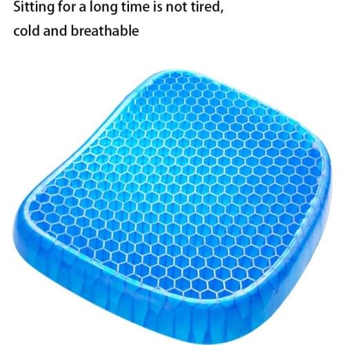 Breathable Ice Cooling Pad Gel Seat Cushion Free Black Non-slip Comfortable Massage Seat Office Chair Health Care Pain Release