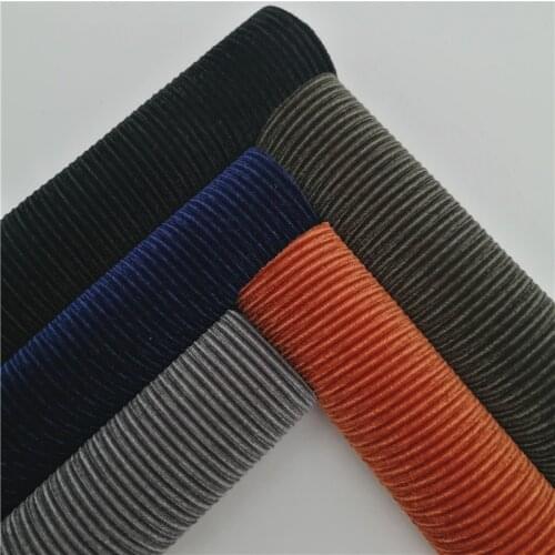 Stripes Embossed Velvet Synthetic Leather Faux Fabric Vinyl Sheets Soft Backing Vinyl For Earrings bag Bows DIY GM2286