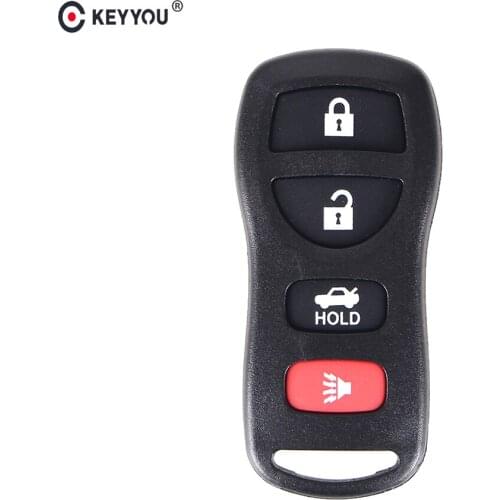 KEYYOU 10x Remote Car Key Shell Cover Fob 4 Buttons for Nissan Infiniti Altima Maxima 350Z Armada