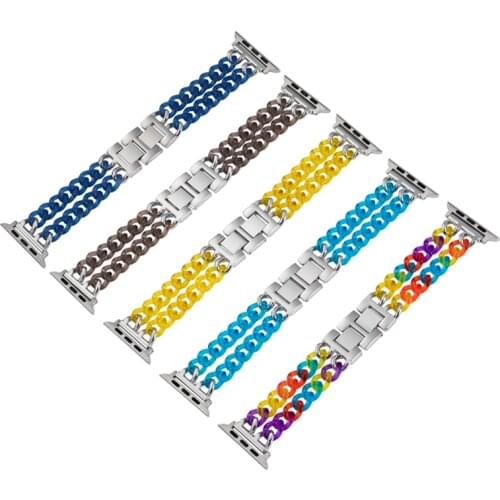 Resin Strap For Apple Watch band 44mm 42mm 40mm 38mm Sport Bracelet New Style iWatch for apple watch series 6 SE 5 4 3 2 1 se