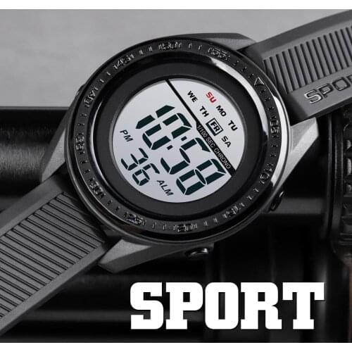 SKMEI Multifunction Men Watch Sport LED Backlight Waterproof Men Digital Wristwatches PU Leather Strap Simple Reloj Hombre