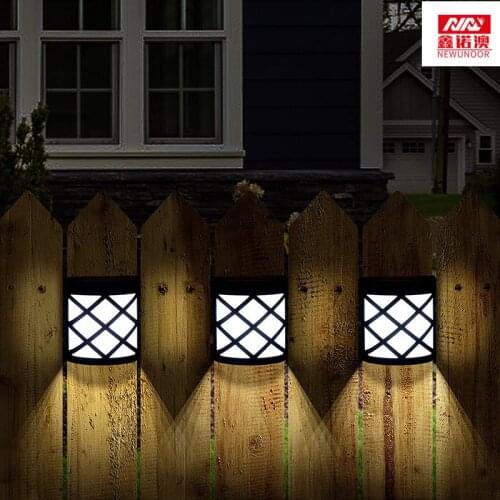 Waterproof outside Garden Solar Lamp 6 Led Light Sensor Solar Powered for House Front Door Patio Fence Retro Lamp Wireless Lamp