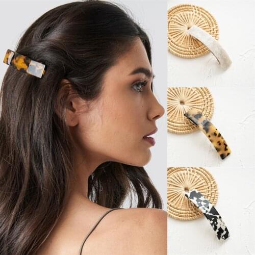 1 pc Spring Summer Fashion Women Girls Elegant Leopard Hair Clips Hairpins Trendy Arcylic Hair Accessories Headwear Hairgrips