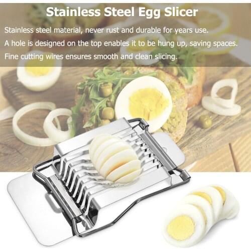 1pc Egg Slicer Stainless Steel Section Cutter Wire Egg Cheeses Chopper Mushroom Tomato Cutter Kitchen Skiving Machine Cooking