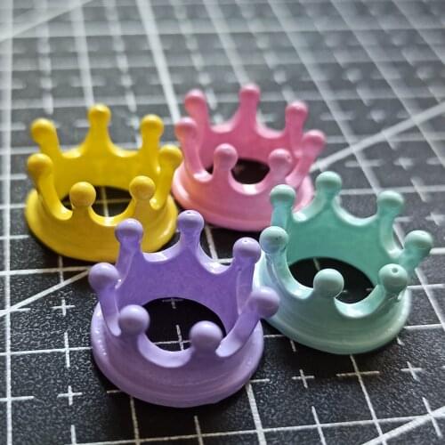 1pcs/lot resin Simulation crown 15mm Cabochons Scrapbooking Hair Bow Center DIY Christmas decration