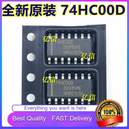 10Pcs/Lot New Original 74HC00D 74HC00 SOP-14 LOGIC-GRID & INVERTER